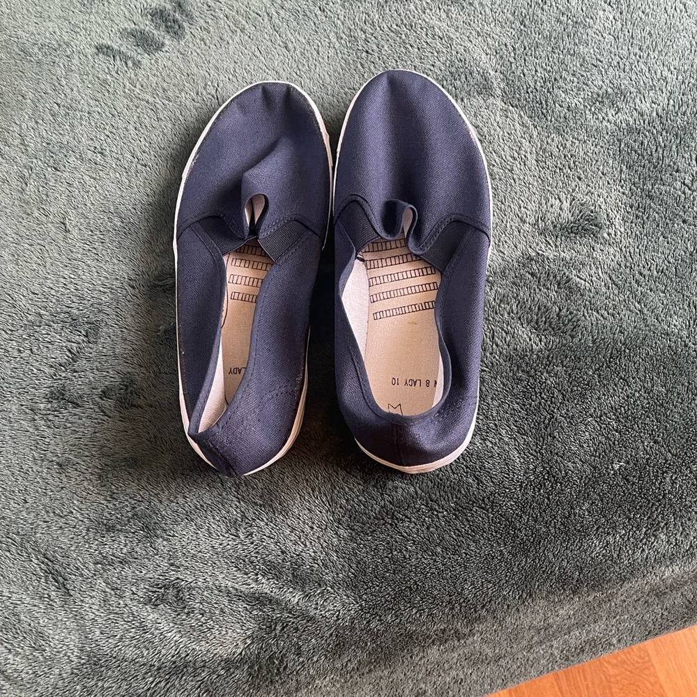 Men's Navy Slip-On Athletic Sneakers